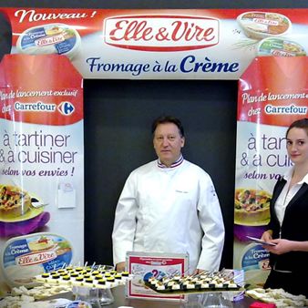 elle & vire : Fromage à la crème nature poivre et ciboulette